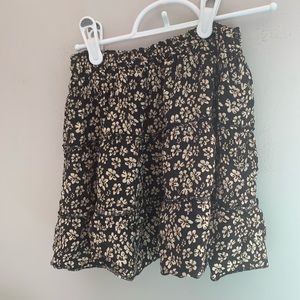 Floral elastic waist skirt